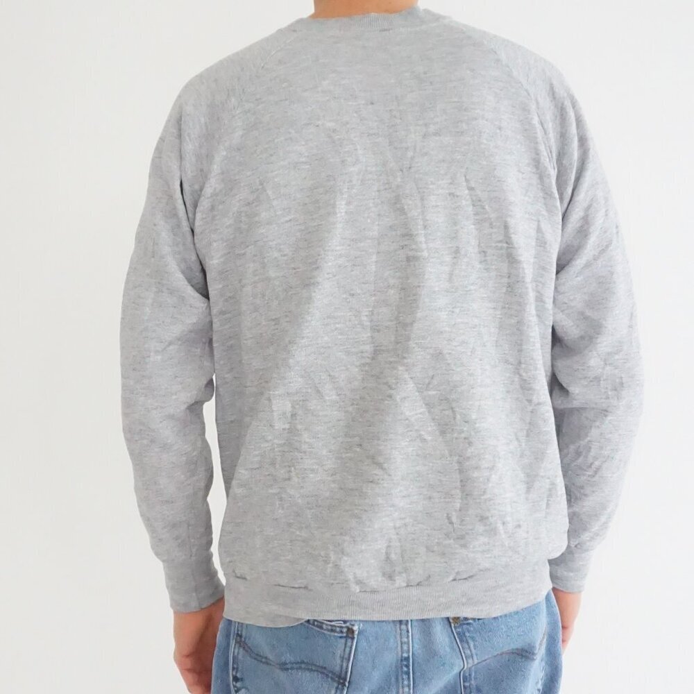 VTG Gray World's Greatest Fisherman Graphic Crewneck Sweatshirt Outdoorsy XL - Picture 2 of 10